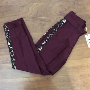 Burgundy High Waisted Pants